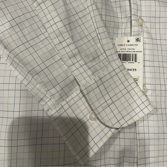Vince Camuto Cutaway collar dress shirt Slim Fit Sz 15.5 34/35 - Picture 4 of 10